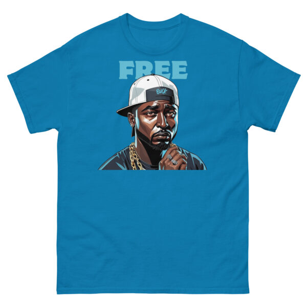 Free Buck Blue Print T-shirt - Image 4