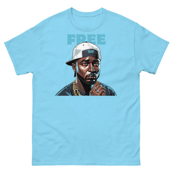 Free Buck Blue Print T-shirt - Image 8